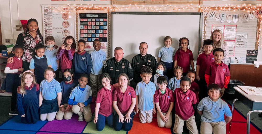 Utica Academy of Science elementary school 1st-grade class welcomed Oneida County Sheriff Rob Maciol and Sgt. Morgan as guest speakers and readers.