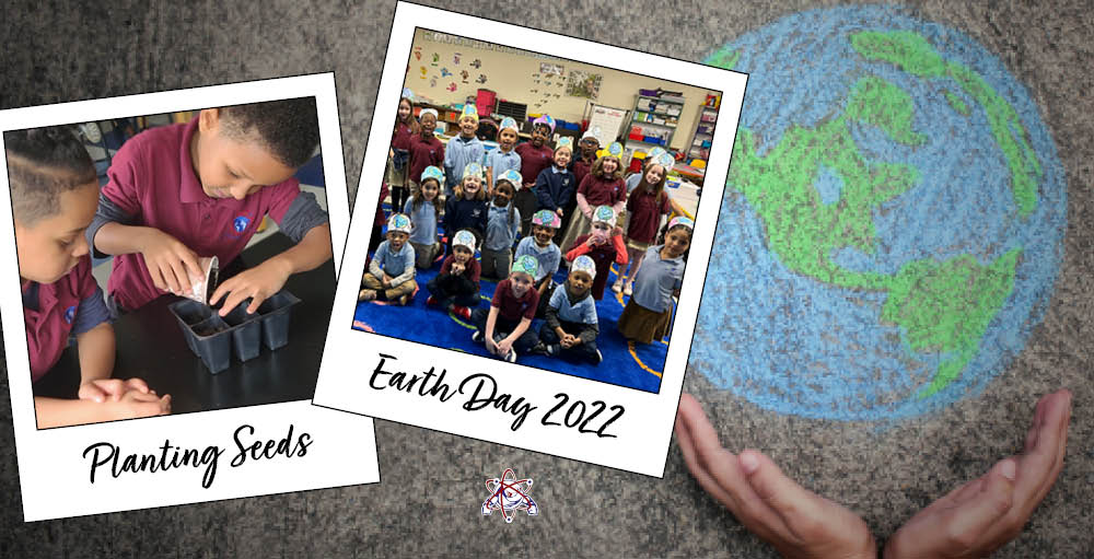 Utica Academy of Science elementary school celebrated Earth Day by planting seeds to highlight the importance of plants in our life. Happy Earth Day, Atoms!