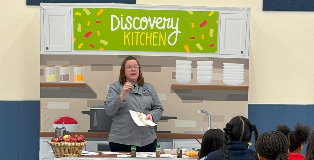 Utica Academy of Science Fourth Graders get a Cooking Lesson in the Discovery Kitchen