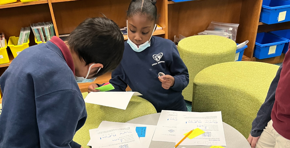 Utica Academy of Science elementary school’s Crazy 8’s Math club solved a variety of cryptograms using math skills to decipher the encrypted text.