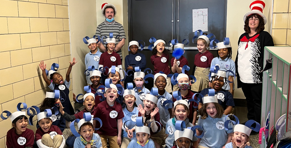 Utica Academy of Science elementary school students in Ms. Woodruff and Mr. Ouellette's class participated in Seussical-themed activities in honor of National Read Across America Day and Dr. Seuss’ Birthday.