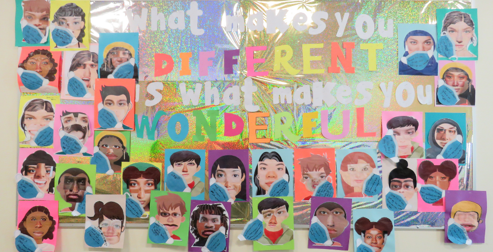Utica Academy of Science junior-senior high school embodied its students to practice self-love, reflection and perception in an art project called, What Makes You Different Makes You Beautiful.
