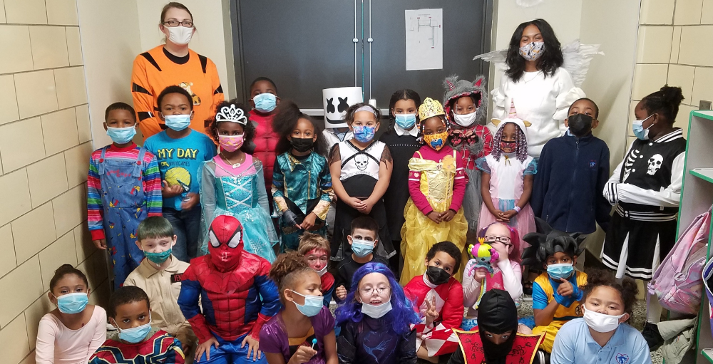 Utica Academy of Science elementary school students dress as their favorite characters as part of their Spirit Week celebration.