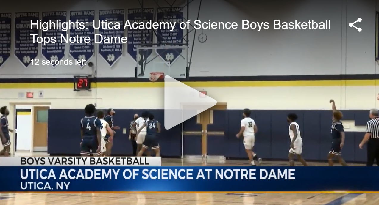 To tip-off high school winter sports, Utica Academy of Science boys basketball makes CNYHomepage headlines with their victory of 69-41 over division rival Notre Dame.