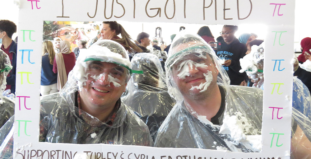 Pie Day Celebration at Utica Academy of Science JSHS Raises Money for Turkey/Syria Earthquake Victims