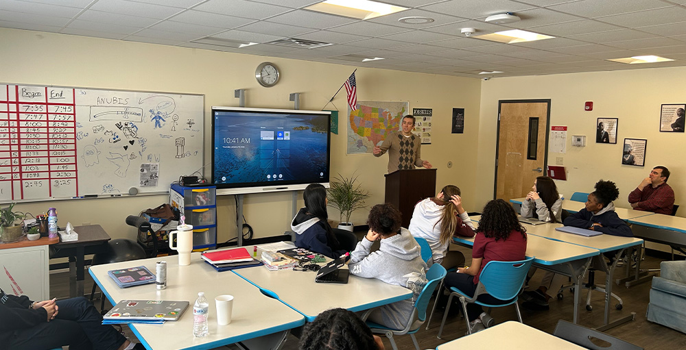 Utica Academy of Science Seniors are Visited by Successful Guest Speaker
